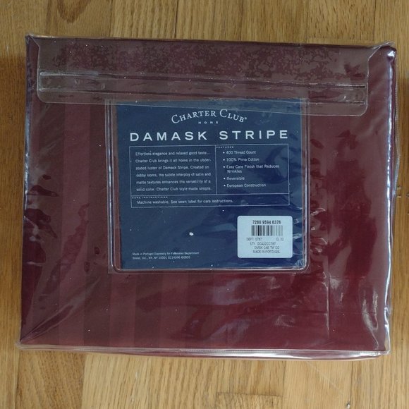 Charter Club Damask Stripe Comforter Cover Twin - Picture 2 of 2